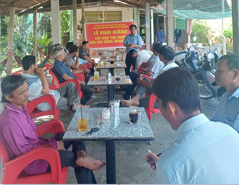 KHAI GIẢNG LỚP ĐÀO TẠO NGHỀ NÔNG THÔN KỸ THUẬT TRỒNG VÀ CHĂM SÓC CÂY MÍT TẠI XÃ MỸ THUẬN