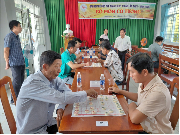 Giải cờ tướng trong khuôn khổ Đại hội Thể dục thể thao xã Mỹ Thuận lần thứ nhất năm 2026
